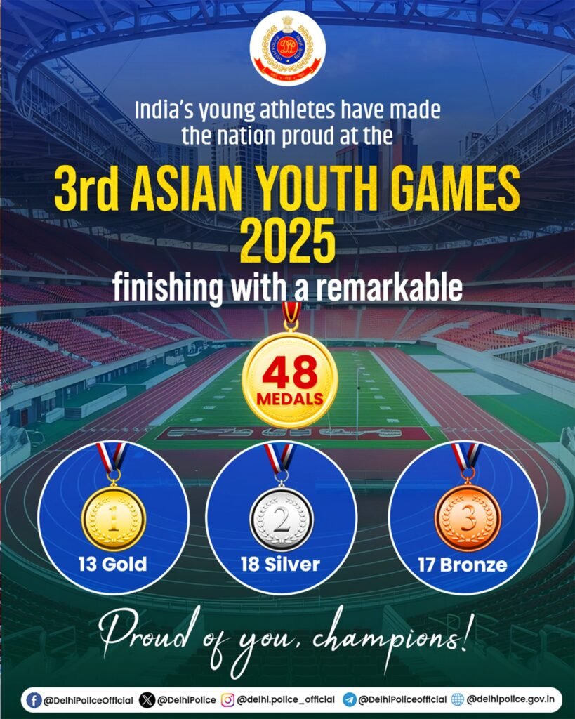 Heartiest congratulations to our promising sportspersons for their remarkable achievements and for showcasing the strength, talent and determination of Indian youth on the global stage.